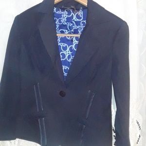 Pinstripe cuffed short suit by Bebe